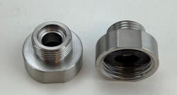 Pure.Sink Raccordo di riduzione in acciaio inox da 3/8 esterno (maschio) a 1/2 interno (femmina) Set di 2 pezzi PS3812-00