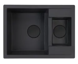 Pure.Sink Universal Copertura di scarico, tappo a cestello, coperchio rotondo smerlato, nero opaco, per pozzetto WSTCOV-31