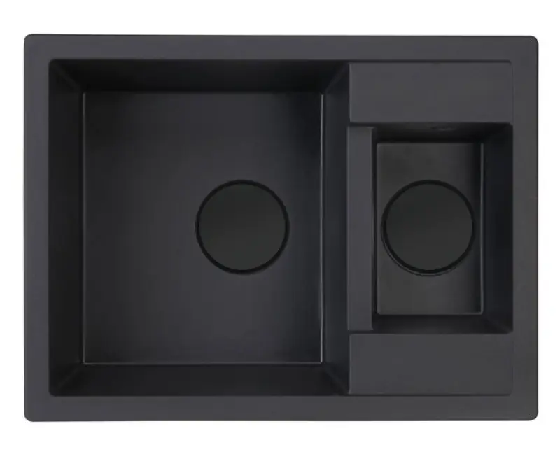 Pure.Sink Universal Copertura di scarico, tappo a cestello, coperchio rotondo smerlato, nero opaco, per pozzetto WSTCOV-31