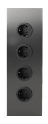 Indux Corner Colonna energetica con 4 prese di corrente con messa a terra Gun metal 1208972290