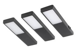 Indux Nivo Set LED da incasso per cucina 3x3 W con interruttore centrale nero 1208972330