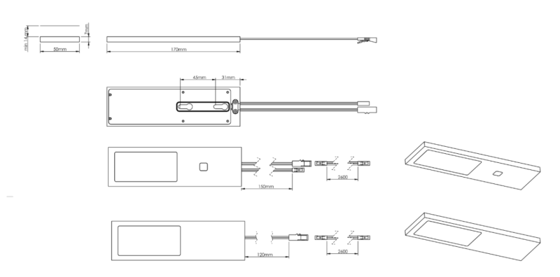Indux Lino Cucina Spot LED da incasso 4W Alluminio 1208972393