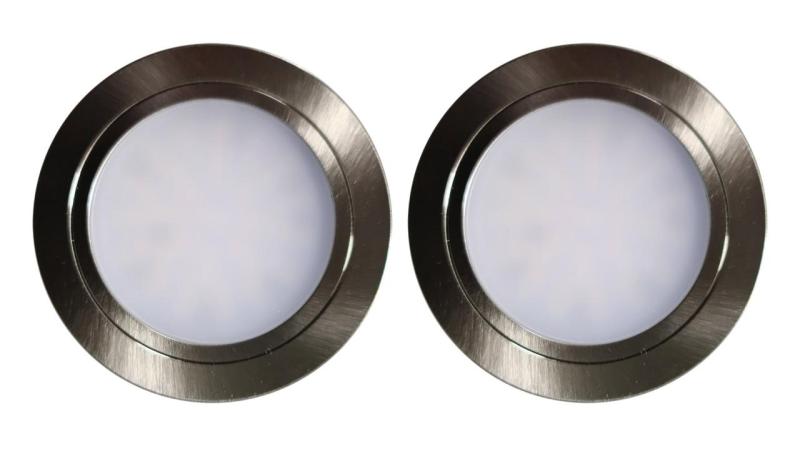 Indux Luma Cucina da incasso Multi Tone LED Set 2 faretti effetto acciaio inox 1208972400