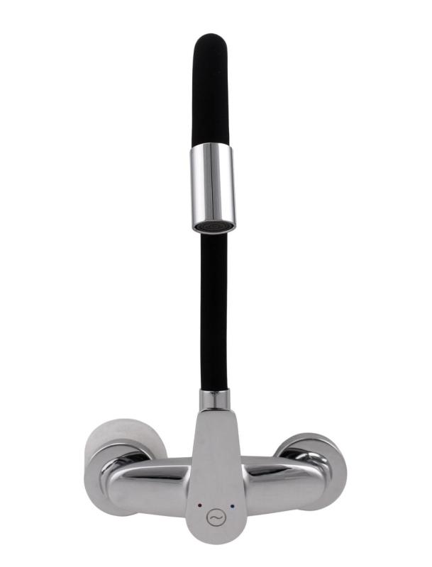 Aquanello Casa Wall-mounted Kitchen Faucet Chrome with High Flexible Spout CR-1301-CS