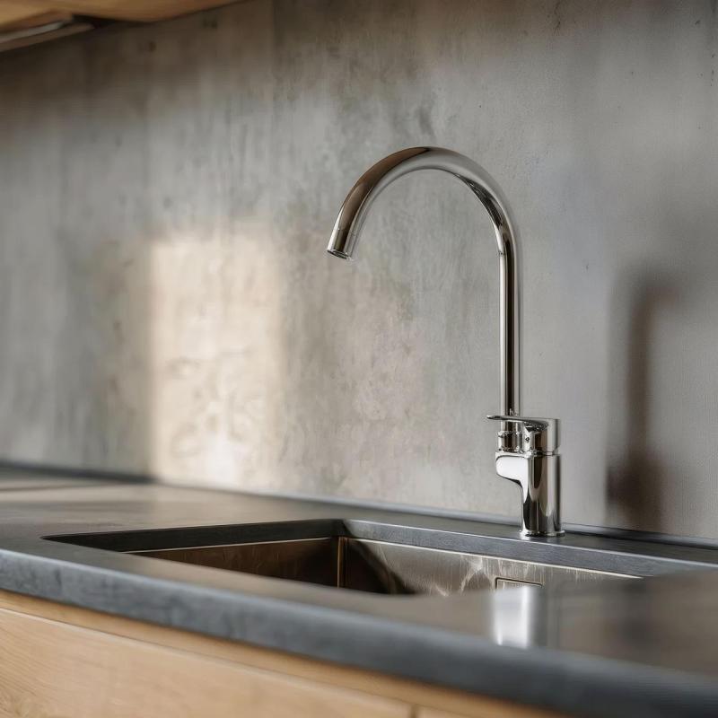 Aquanello Casa Miscelatore da cucina cromato con leva superiore CR-1202-CS