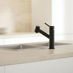 Aquanello Voss Miscelatore da cucina nero con bocca estraibile e funzione doccia BL-7200-VS