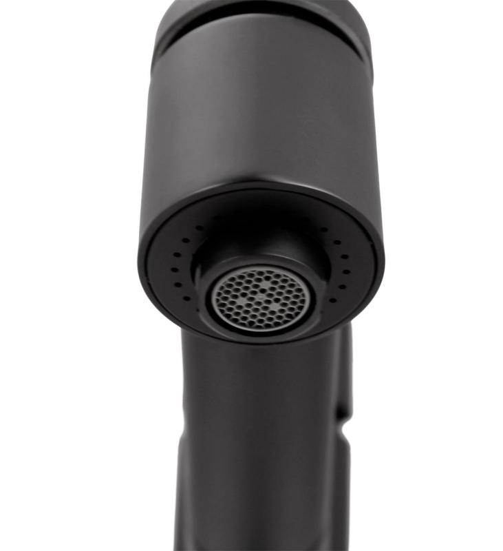 Aquanello Voss Miscelatore da cucina nero con bocca estraibile e funzione doccia BL-7200-VS