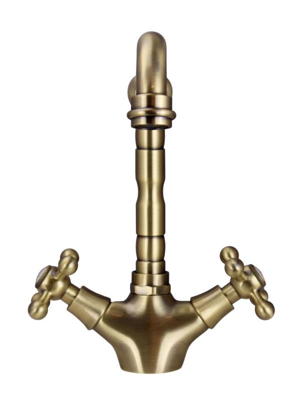 Aquanello Heritage Ascot Cucina classica Rubinetto da cucina nostalgico in bronzo con bocca ad angolo BN-4002-HA