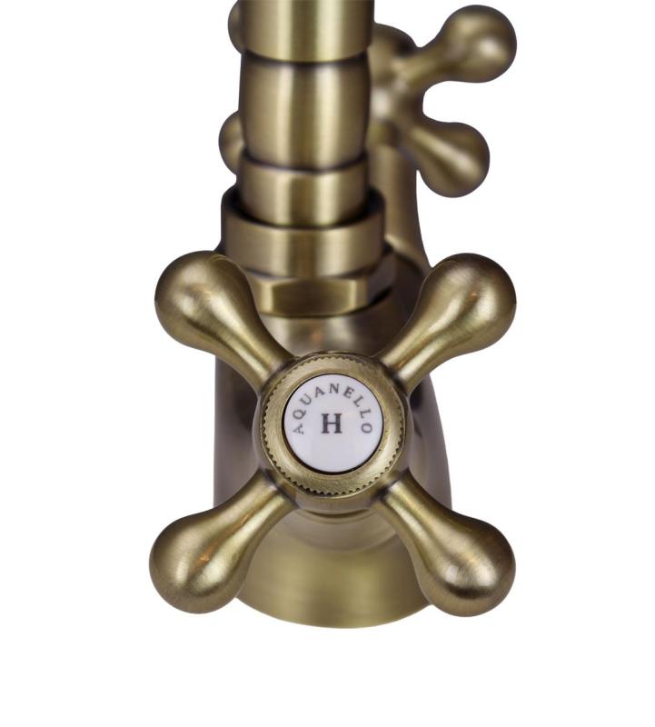 Aquanello Heritage Ascot Cucina classica Rubinetto da cucina nostalgico in bronzo con bocca ad angolo BN-4002-HA
