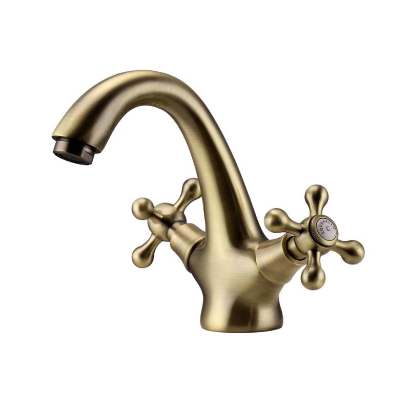 Aquanello Heritage Ascot Miscelatore classico nostalgico per lavabo in bronzo BN-4101-HA