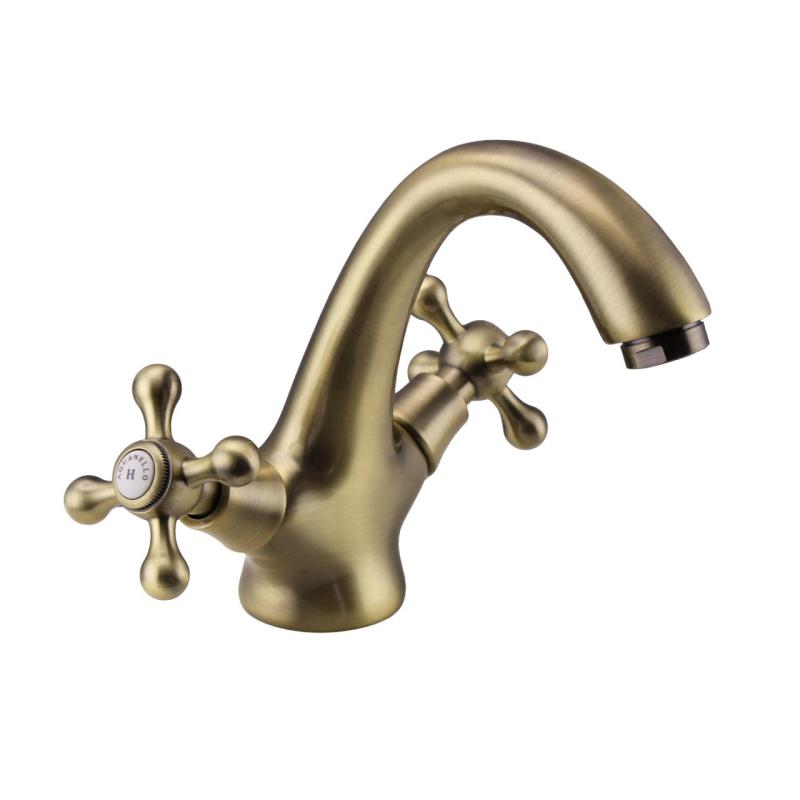 Aquanello Heritage Ascot Miscelatore classico nostalgico per lavabo in bronzo BN-4101-HA