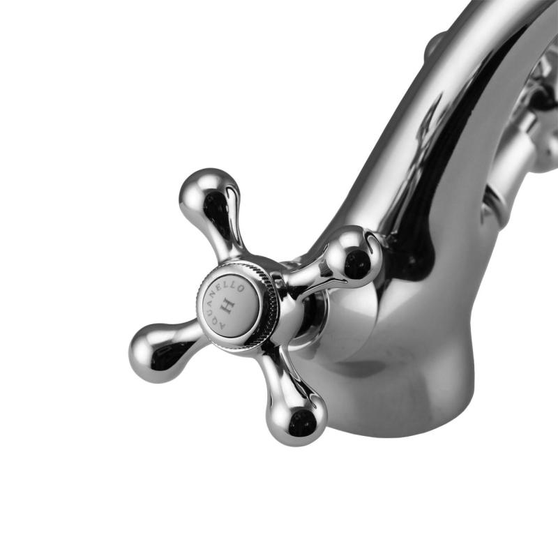 Aquanello Heritage Ascot Miscelatore lavabo classico nostalgico cromato CR-4101-HA