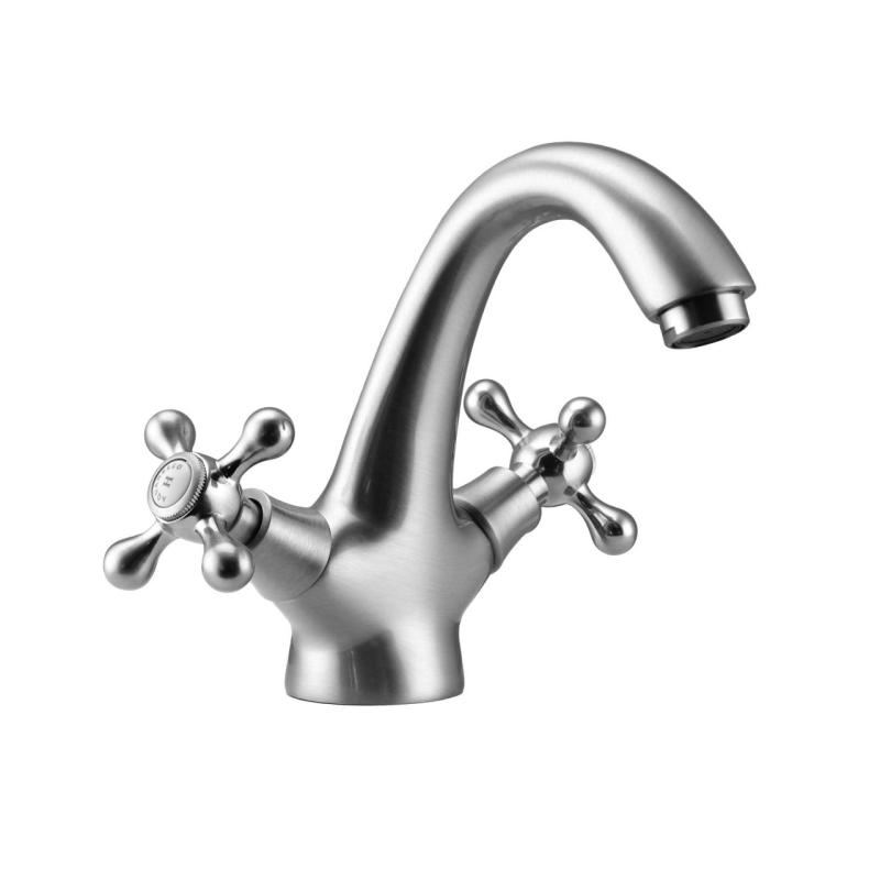 Aquanello Heritage Ascot Miscelatore classico nostalgico per lavabo in acciaio inox NB-4101-HA