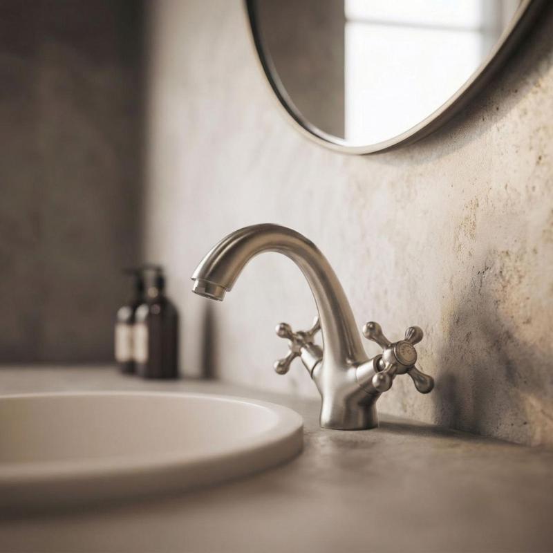 Aquanello Heritage Ascot Miscelatore classico nostalgico per lavabo in acciaio inox NB-4101-HA