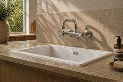 Aquanello Heritage Ascot Rubinetto da cucina classico a parete con bocca superiore, cromato CR-4110-HA