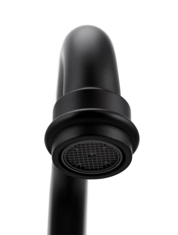 Aquanello Heritage Ascot Rubinetto da cucina classico a parete con bocca superiore nera BL-4110-HA