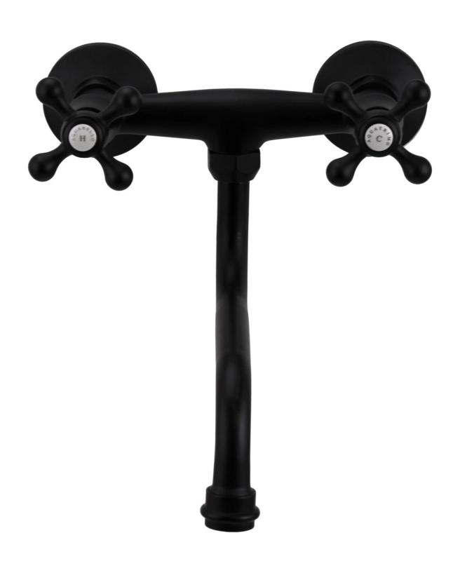 Aquanello Heritage Ascot Rubinetto da parete classico per cucina nero BL-4111-HA