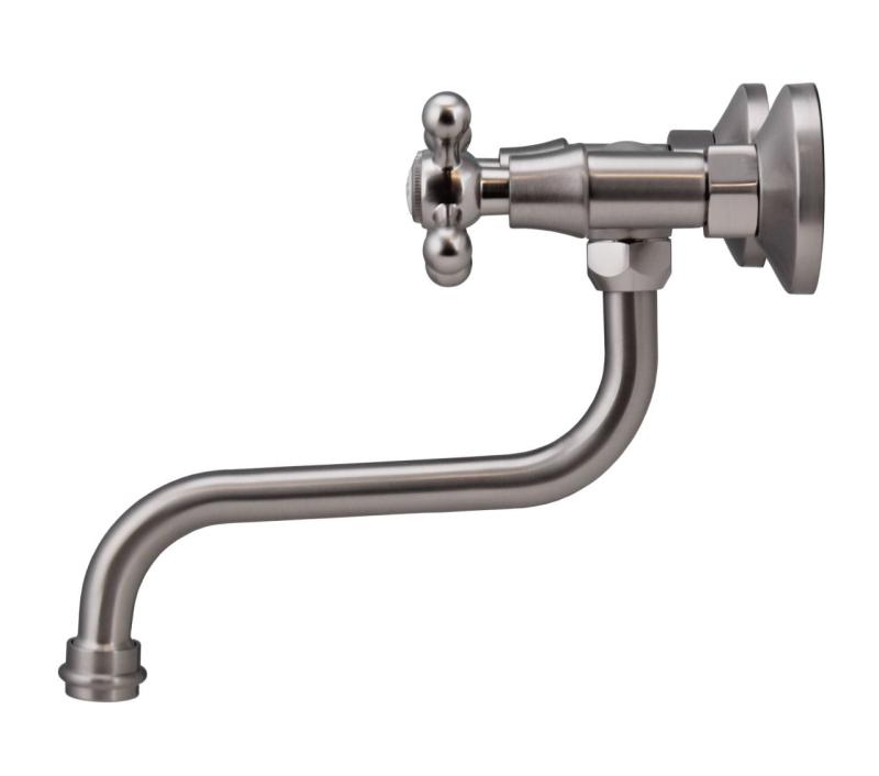 Aquanello Heritage Ascot Rubinetto da parete classico per cucina in acciaio inox NB-4111-HA