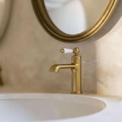 Aquanello Heritage Manor Miscelatore classico nostalgico per lavabo in bronzo BN-1001-HM