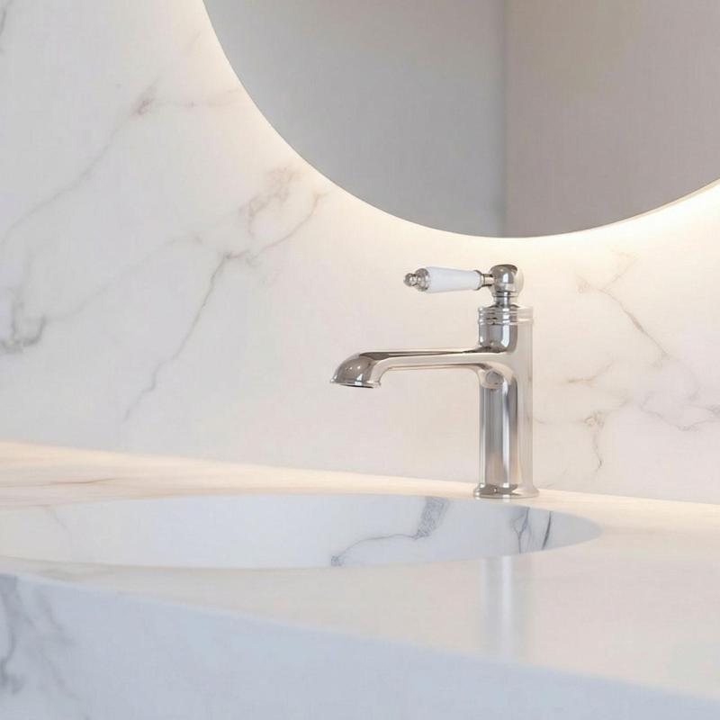 Aquanello Heritage Manor Miscelatore classico nostalgico per lavabo cromato CR-1001-HM