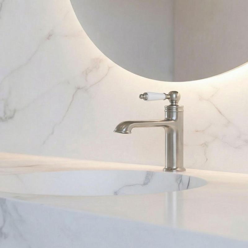 Aquanello Heritage Manor Miscelatore classico nostalgico per lavabo in acciaio inossidabile NB-1001-HM