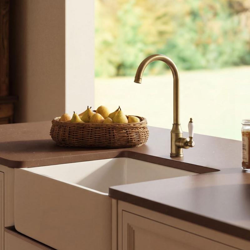 Aquanello Heritage Manor Cucina classica - Rubinetto da cucina in stile retrò, bronzo BN-9001-HM