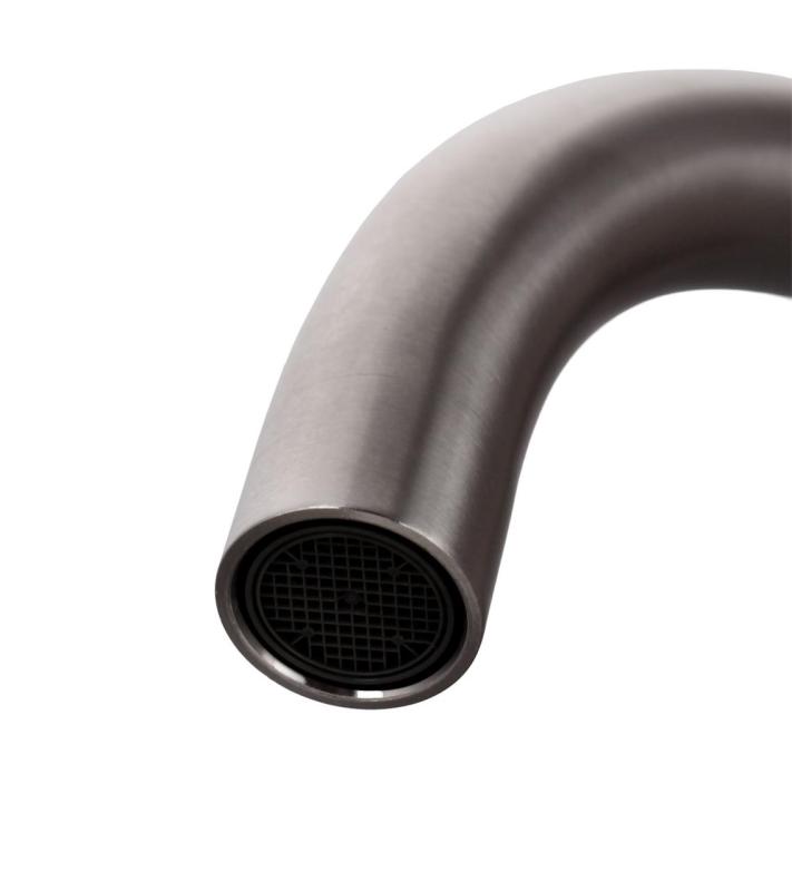 Aquanello Forma Miscelatore monocomando da cucina in acciaio inox massiccio con bocca rotonda SS-1002-FM