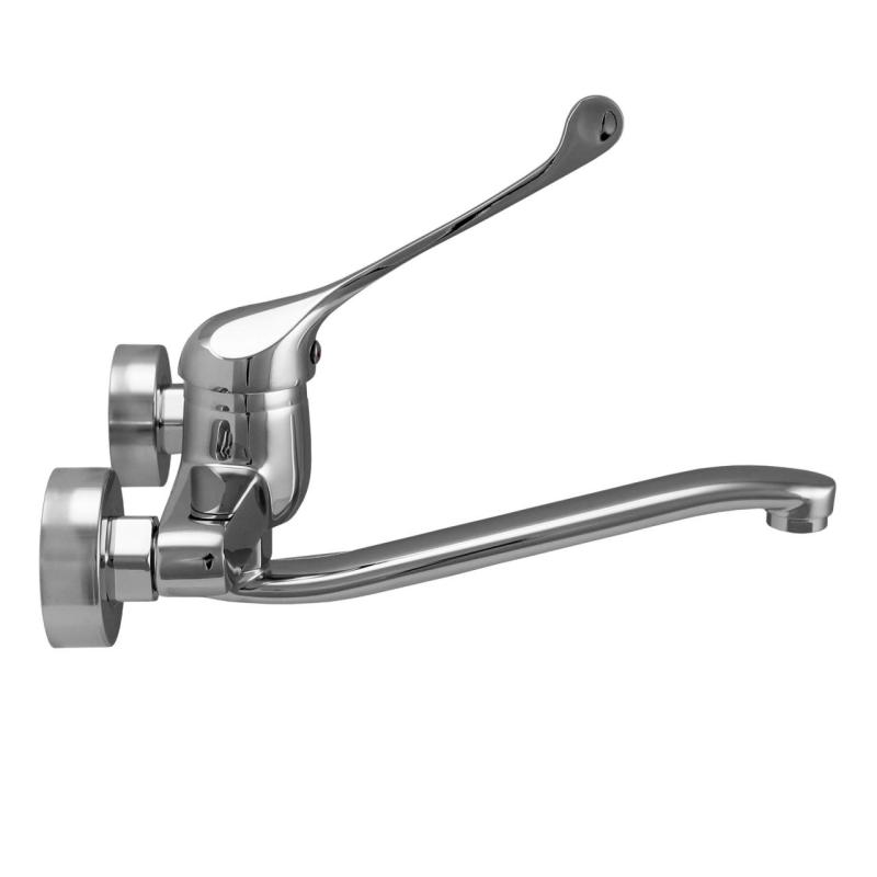 Aquanello Medic Kitchen Wall Faucet with Long Handle Chrome CR-1005-MD