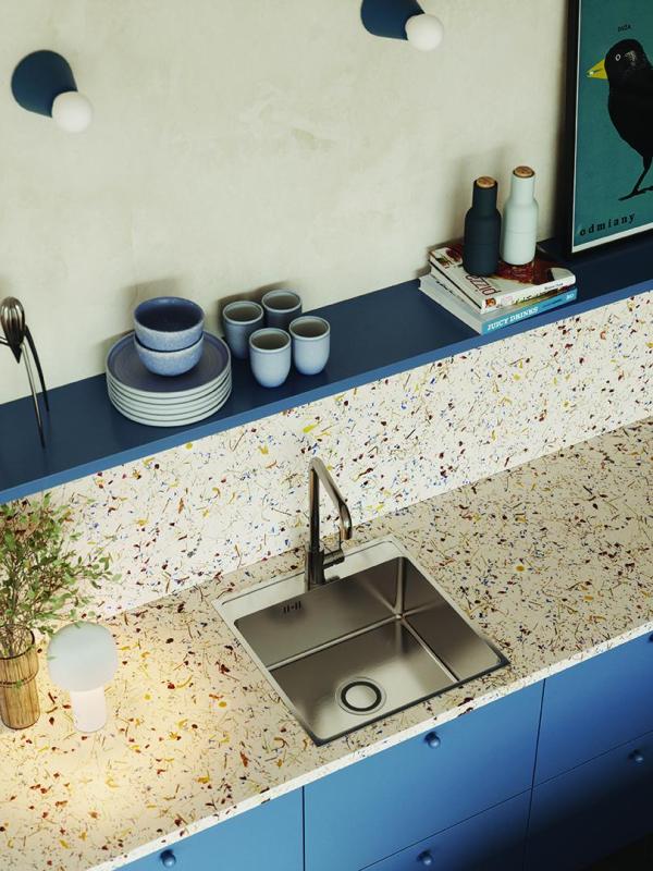 Aquadesign Plana Lavello in acciaio inox da incasso 48x49 cm con foro per rubinetto, sifone e tappo di scarico Clickclack inclusi 1208972559