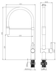 Aquanello Gastro Miscelatore da cucina con bocca flessibile cromato CR-4400-GT