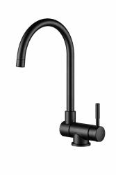 Aquanello Forma Rubinetto da cucina ribaltabile in acciaio inossidabile massiccio, nero BL-1012-FM