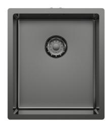 Pure.Sink Comfort Lavello in PVD Gun Metal 34x40 cm, da incasso, a filo piano e da appoggio PCM3440-61