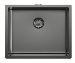 Pure.Sink Comfort Lavello in PVD color canna di fucile, 50x40 cm, raggio 10 mm, per incasso, a filo o a incasso parziale PCM5040-61