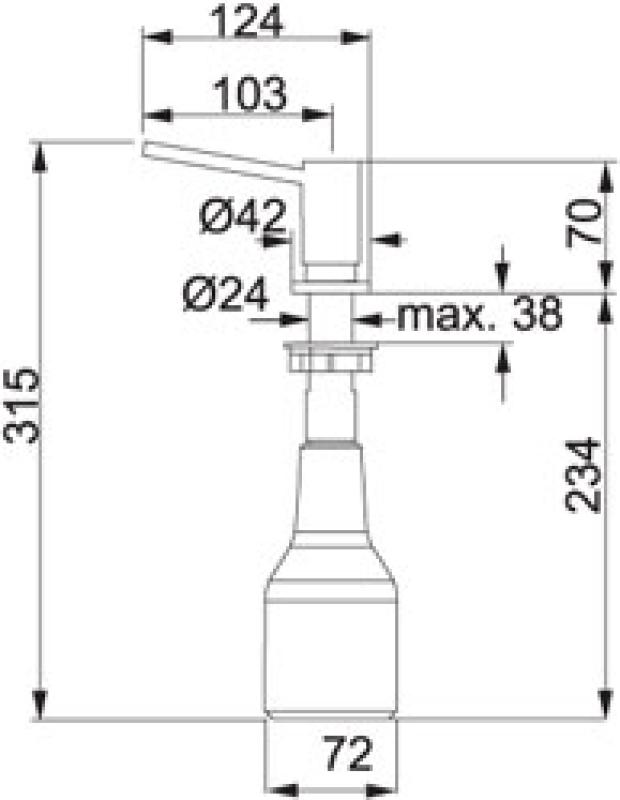 Franke Firenze Distributore di sapone a incasso in acciaio inossidabile 119.0081.210