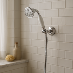 Doccia a mano Huber Victorian con gancio di sospensione cromato 63.03H.CR