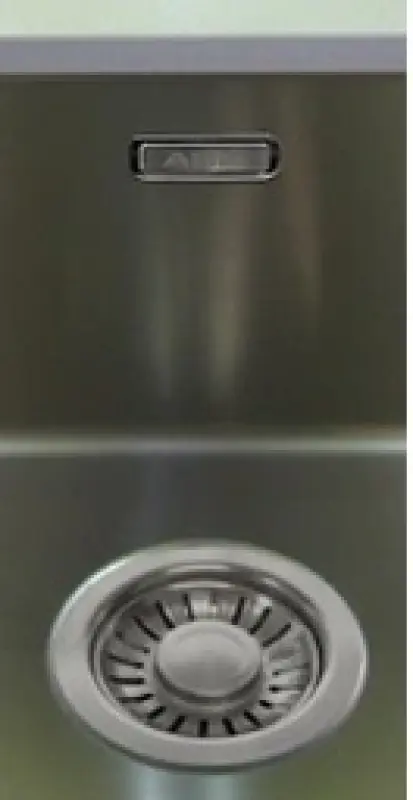 ABK Baronga lavello grande extra basso in acciaio inox per disabili profondo 10 cm 55x40 cm montaggio a filo sottopiano e soprapiano BAR5510FVI