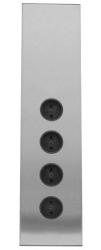 Indux Corner Colonna energetica con 4 prese di corrente con messa a terra Randaarde RVS 756